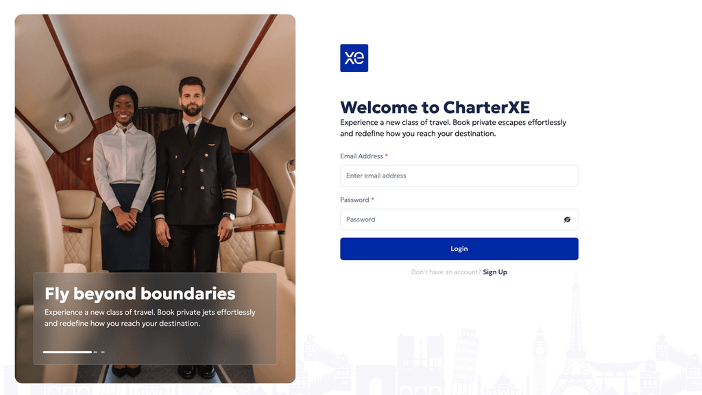 Charterxe Web App project preview